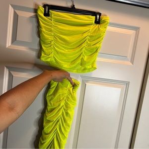 Neon green two piece set